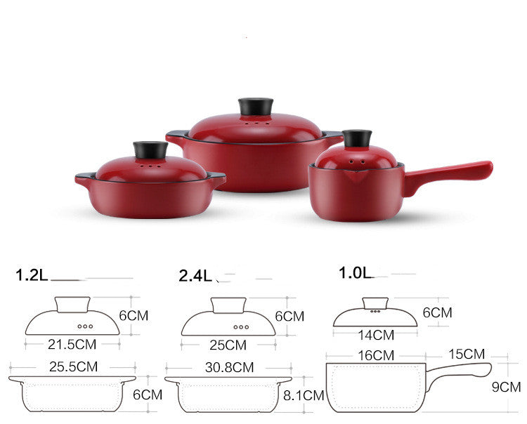 Discover the Red Ceramic Multi-Purpose Casserole Stock Pot