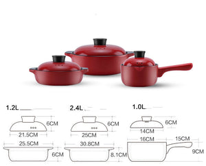 Discover the Red Ceramic Multi-Purpose Casserole Stock Pot