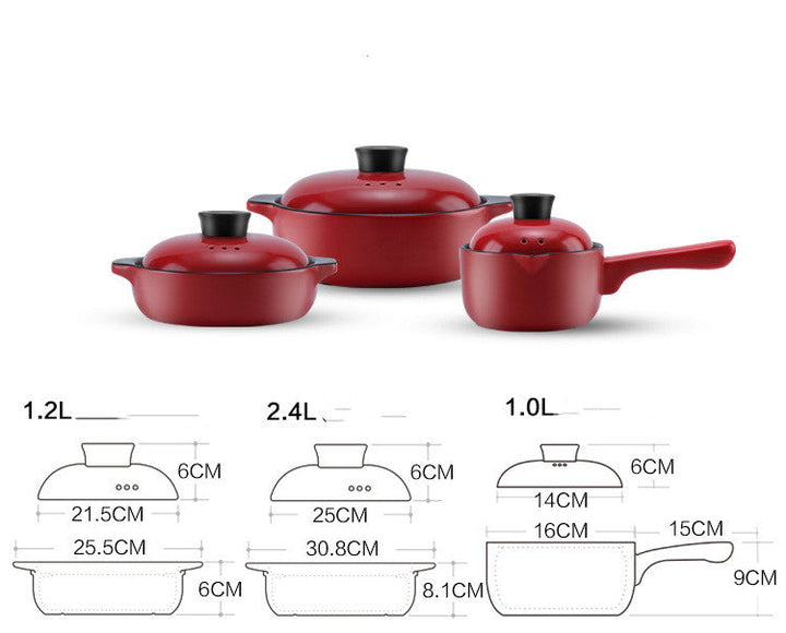 Discover the Red Ceramic Multi-Purpose Casserole Stock Pot