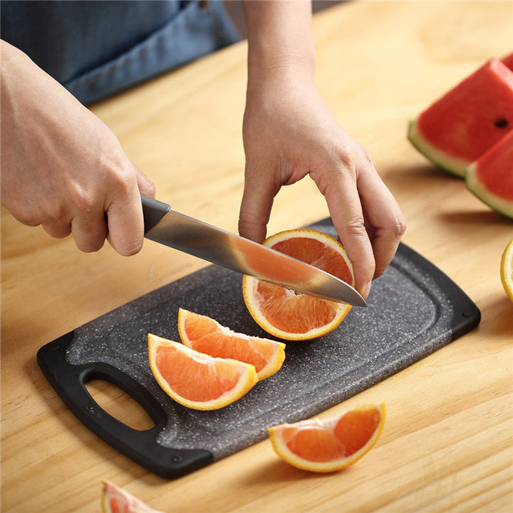 Elevate Your Kitchen Experience with the Imitation Marble PP Hanging Cutting Board Set